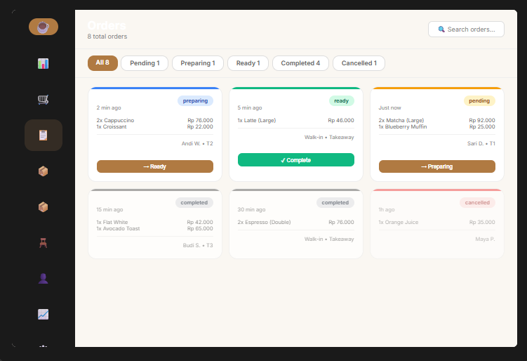 Moora Coffee — Coffee POS